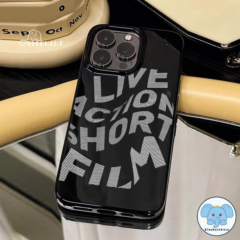 เคสไอโฟน 15 16 11 สำหรับ iPhone 12 15 13 16 Pro Max 16 7 Plus X XR XS Max ตัวอักษรภาษาอังกฤษ Doodle