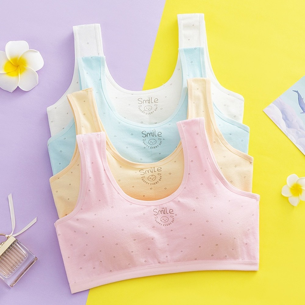 บราเด็กผู้หญิง กางเกงในนักเรียน มีฟองน้ำ ถอดแยกได้ เหมาะสำหรับเด็กอายุ 10-15 ปี Hippobaby ✨october30