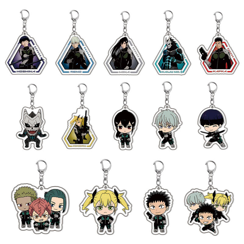 ภาพเคลื่อนไหวทีวี Kaiju No8 Monster 8 อะนิเมะพวงกุญแจสําหรับ Kafka Hibino Reno Ichikawa Kikoru Shino