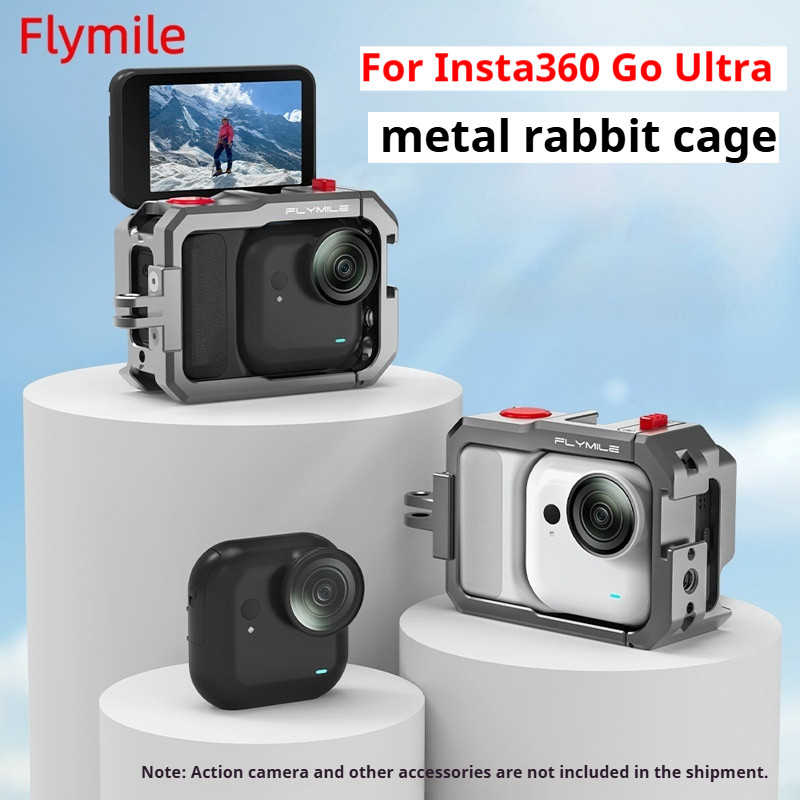 เหมาะสําหรับกรง Insta360 Go Ultra กรอบป้องกันโลหะสําหรับกล้องกีฬา Go Ultra พร้อมอุปกรณ์เสริมขยายแบบปลดเร็ว