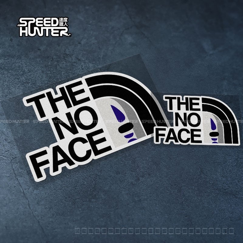 พร้อมสต็อก THE NO FACE Spoof Faceless ชายการ์ตูนสติกเกอร์รถยนต์ไฟฟ้าสติกเกอร์สะท้อนแสงกันน้ํา Creative สติกเกอร์รถ
