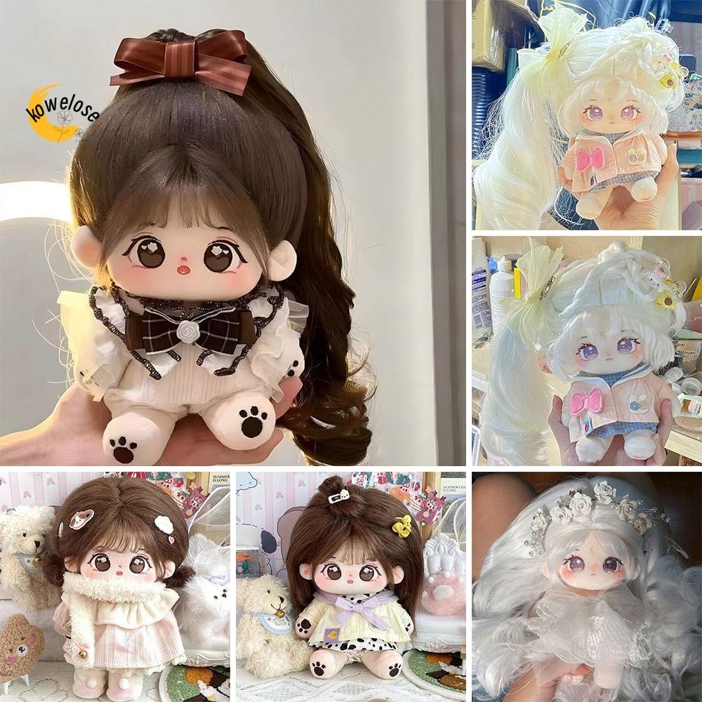 KOWELOSE ตุ๊กตาผ้าฝ้าย 20 ซม., ตาโตพร้อมตุ๊กตาผ้าโครงกระดูก, น่ารักแต่งตัวเสื้อผ้าเด็กสามารถเปลี่ยนเสื้อผ้าของเล่นตุ๊กตาคอลเลกชันของขวัญ