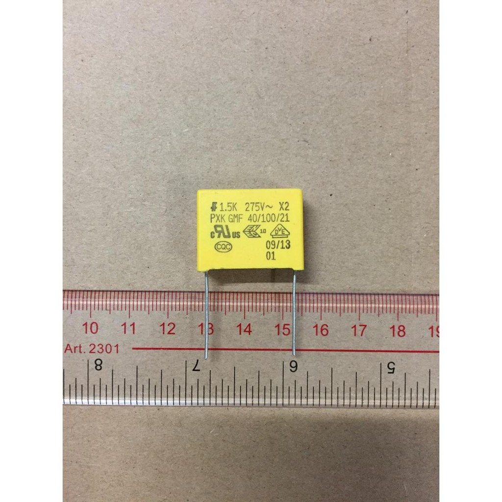 ตัวเก็บประจุนิรภัย 275V AC 1.5 UF 105K หม้อความดันไฟฟ้า/พัดลมเครื่องใช้ไฟฟ้าขนาดเล็ก Power Step-down