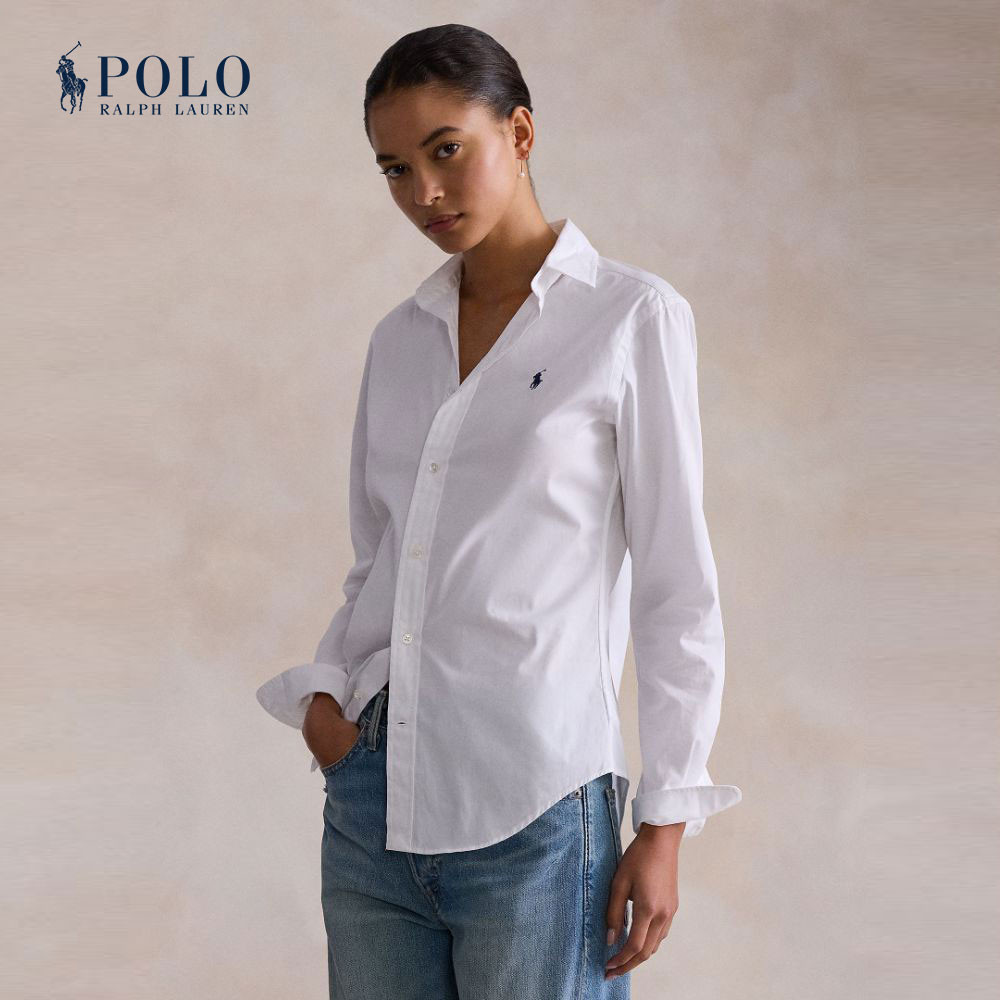 Polo Ralph Lauren เสื้อเชิ้ตผู้หญิง Shirt-Classic Fit Oxford Shirt รุ่น WMPOSHTNDO20366 สีขาว