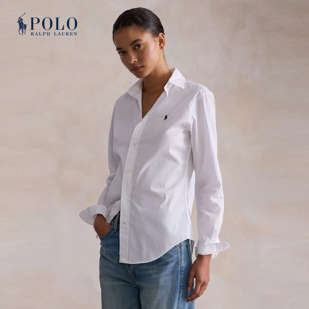 Polo Ralph Lauren เสื้อเชิ้ตผู้หญิง Shirt-Cotton Shirt รุ่น WMPOSHTNDO20361 สีขาว