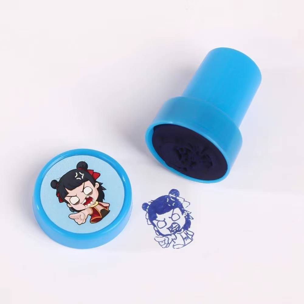 New Product#Nezha Stamp Children's Cartoon Stamp Cute Nezha Stamp Toy Kindergarten Reward Journal St