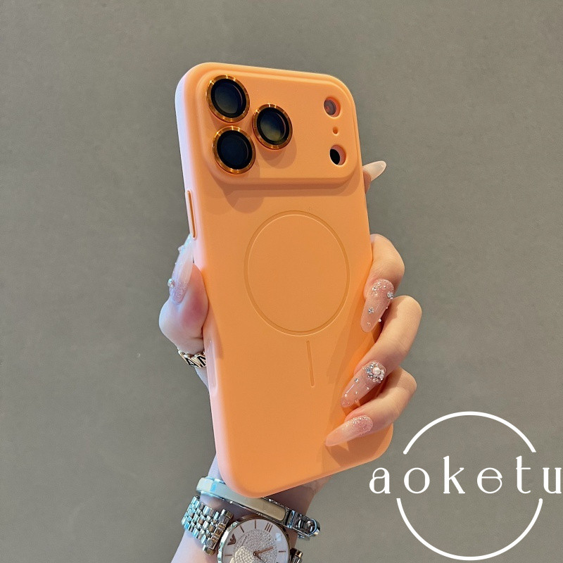 เหมาะสําหรับเคสโทรศัพท์ iPhone 17promax 17air เคสนิ่ม 17pro บางเฉียบเลนส์ 16promax รวมทุกอย่าง 15promax dopamine 14/13/12 แม่เหล็กผิวดูดปกอ่อน