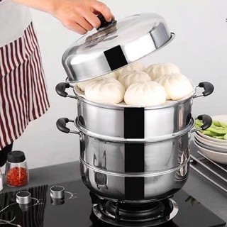 COD 3 Layer Stainless Steel Steamer And Cooker 28cm