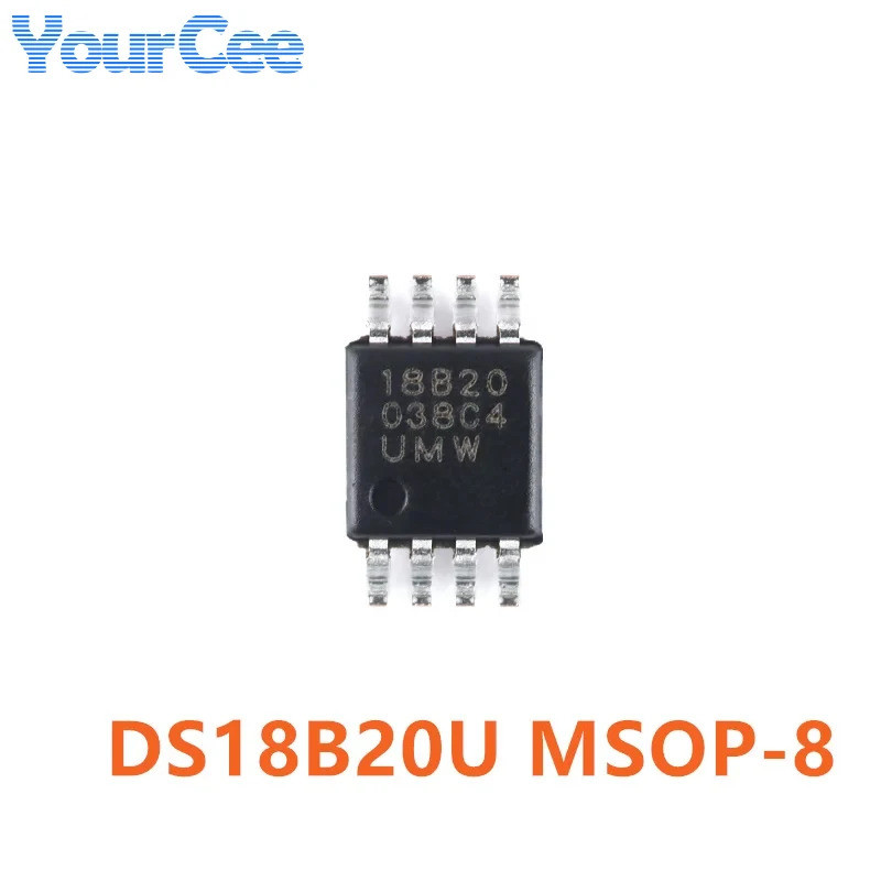50 ชิ้น/2 ชิ้น DS18B20U DS18B20 MSOP-8 DS18B20Z SOP-8 DS18B20 TO-92 Single Bus อุณหภูมิเซนเซอร์ชิป