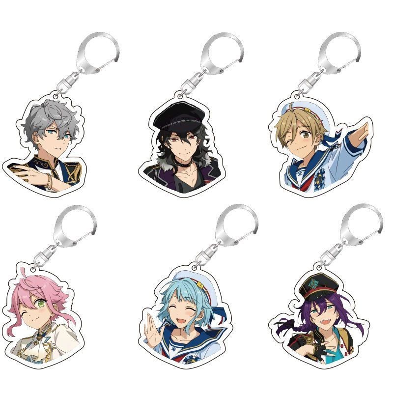 Ensemble Stars อะนิเมะพวงกุญแจ Ritsu Sakuma Rei Tenshouin Eichi อะคริลิค Key Chain กระเป๋า Pendent ค