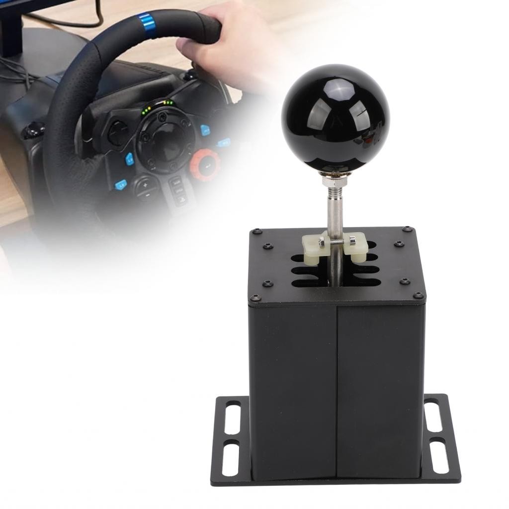 Keenso USB Simulator Shifter 6+R PC H Gear Racing Game สีดําสําหรับ G29 G27 G25 G920 T300RS GT พวงมา