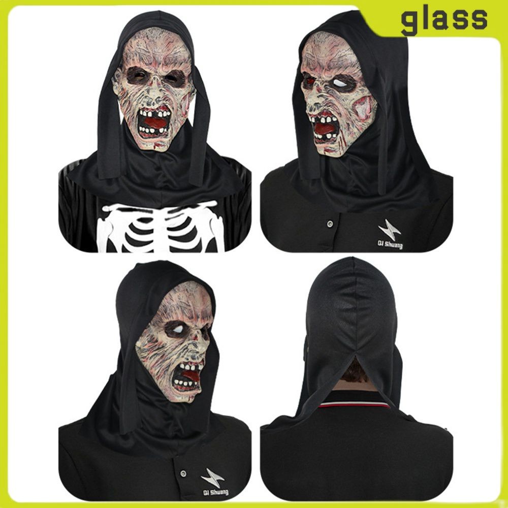 COD Festival หน้ากาก PVC กาวนุ่ม Scream ซีรีส์ฮาโลวีนอีสเตอร์ ชุด Scream White Skull Scar Face Mask<