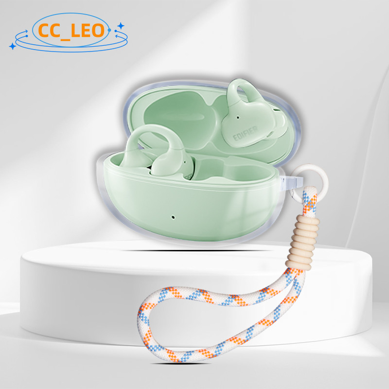Case for EDIFEIR Lolli Clip Clear Soft Case Cute Lanyard Pendant Suitable for EDIFIER Lolli Clip Shockproof Shell Protective Sleeve