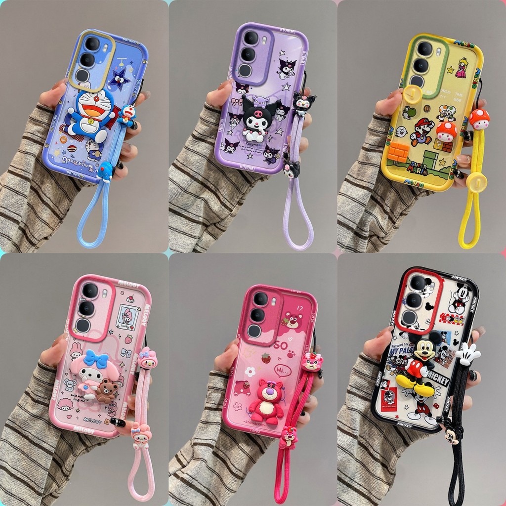 เคส VIVO Y21d ตุ๊กตาสติ๊กเกอร์ตัวละครอนิเมะ เคสโทรศัพท์