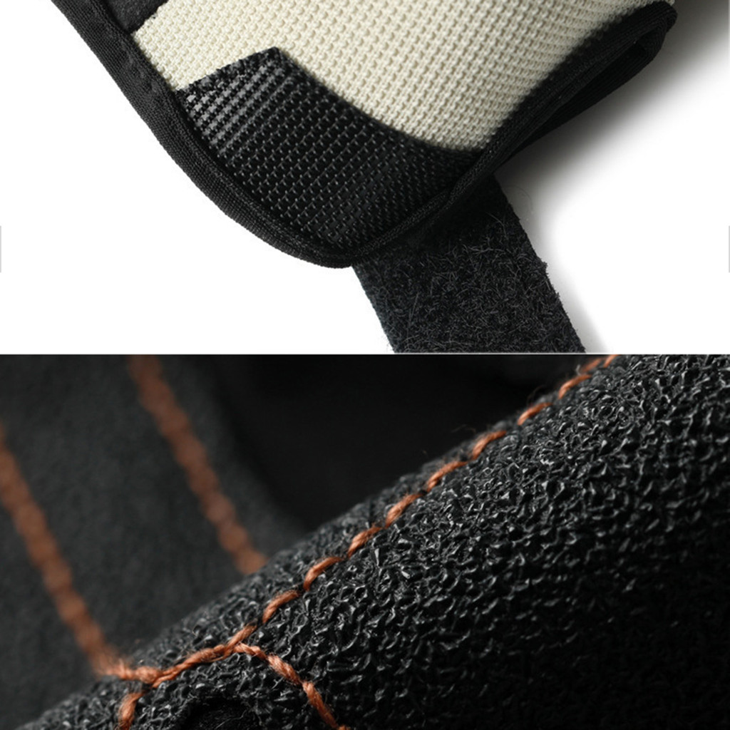 ถุงมือครึ่งนิ้วดีไซน์สำหรับจักรยานยนต์และจักรยานไฟฟ้า ออกแบบเพื่อบรรเทาความร้อน มีระบบระบายอากาศดี และป้องกันการลื่น เพื่อการขับขี่ที่ปลอดภัยในทุกกิจกรรมกลางแจ้ง - รูปที่ 5