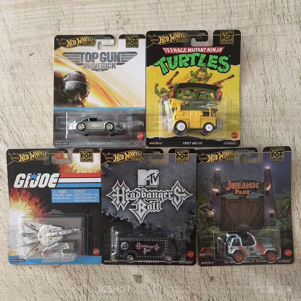 [925hot] hotwheels Entertainment pop culture Series K Batch Iron Bottom Glue Alloy Car Model HXD63 Porsche Ninja God diecast ONPO