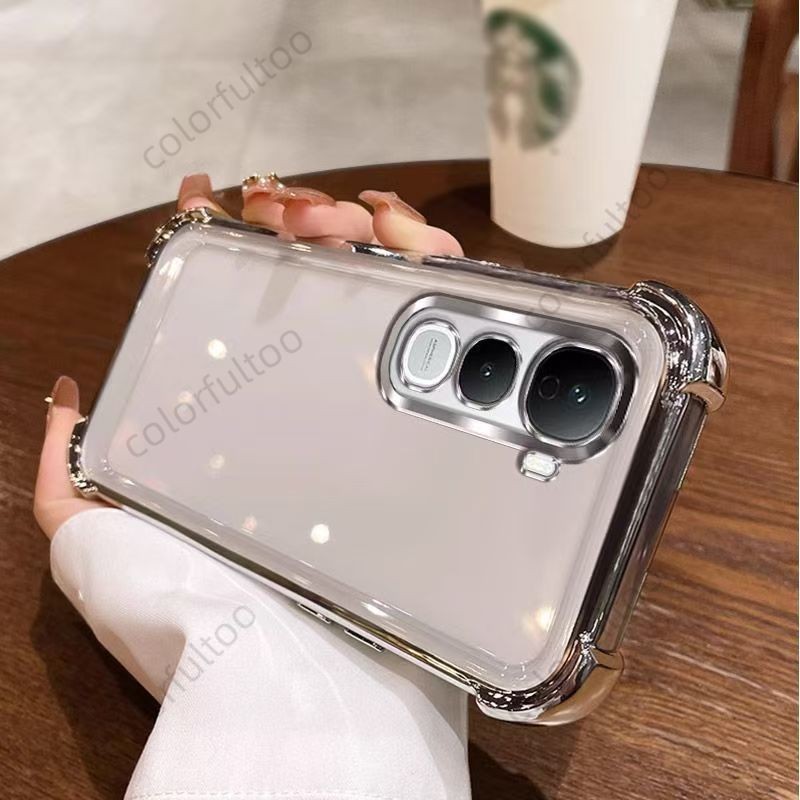 Vivo Y21d 2025 สําหรับ Vivo Y21d Y 21D VivoY21d 4G 5G ชุบซิลิโคน TPU นุ่มกันกระแทกใสนุ่มเคสโทรศัพท์ Anti Fall Drop ป้องกันปกหลัง - รูปที่ 4