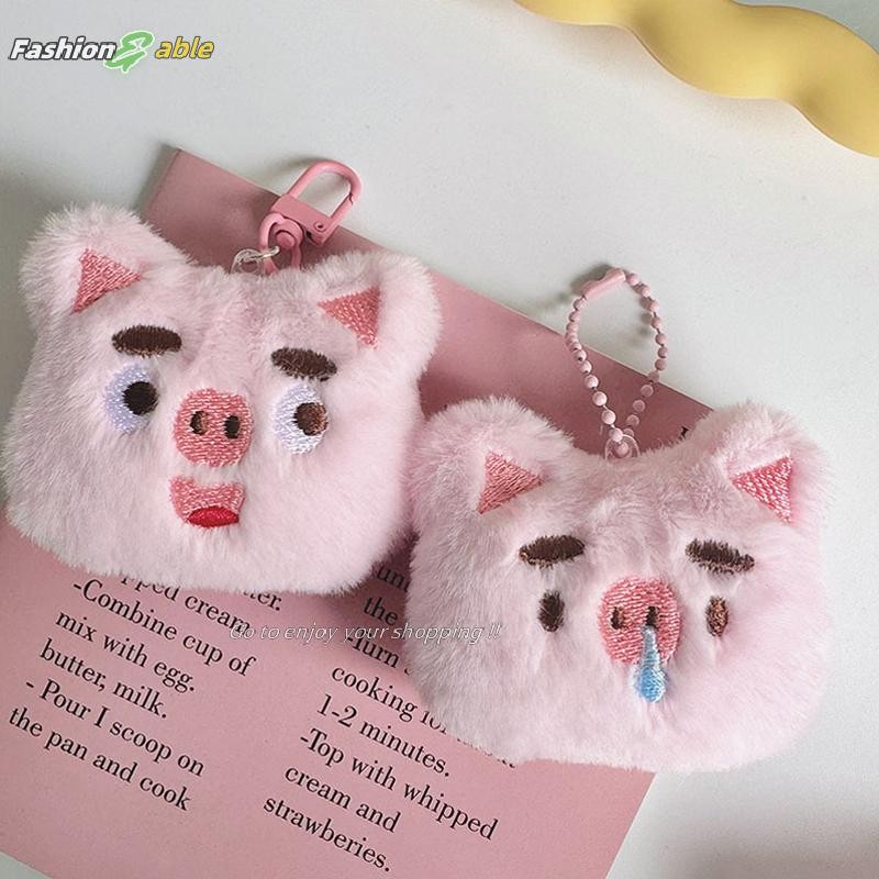 Fashion.shop03 สีชมพูน่ารัก Snotty Piggy Key Chain การ์ตูนตุ๊กตาหมูจี้ Key แหวนกระเป๋าเป้สะพายหลังรถ