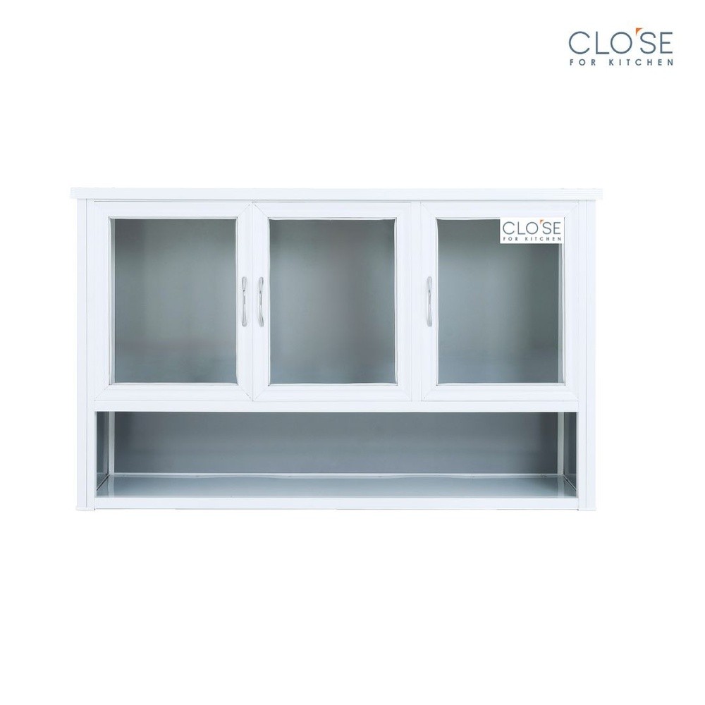 Ghouse Online CLOSE ตู้แขวนอเนกประสงค์ แบบมีชั้นโล่ง SHIRO-122 ขนาด 122 x 34 x 75 ซม. สีขาว สินค้าขา