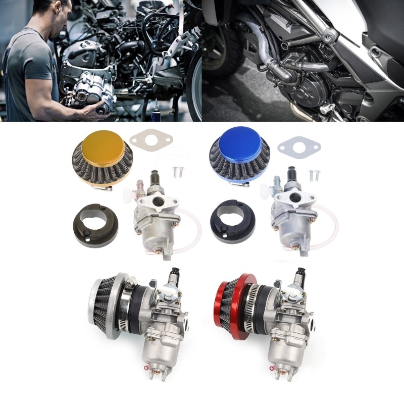 BTM 47cc 49cc คาร์บูเรเตอร์เครื่องยนต์ Carb พร้อม Pod กรองอากาศ 2 จังหวะสําหรับ Go Kart Buggy