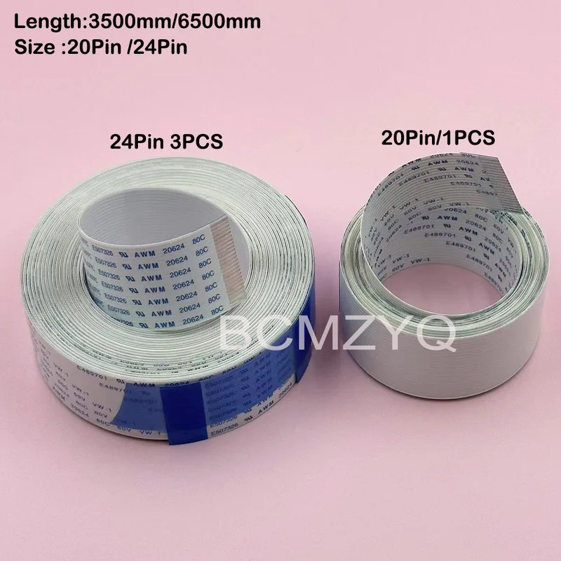 4 PC 20Pin 24pin FFC แบนสาย Thunderjet VJ1801 1802 เครื่องพิมพ์อิงค์เจ็ท Dx5 หัวเมนบอร์ดสาย Litu Gon