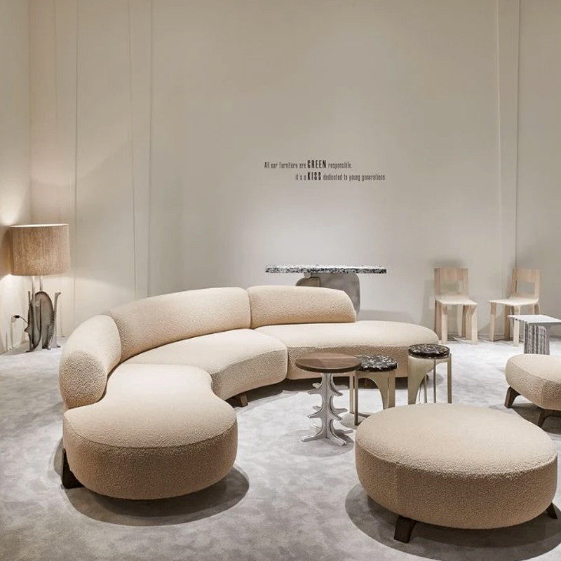 Research House Modern Creative Modern Simple Z-Shaped Arc Alienหลายคนโซฟา Medium Apartment Villa โรง