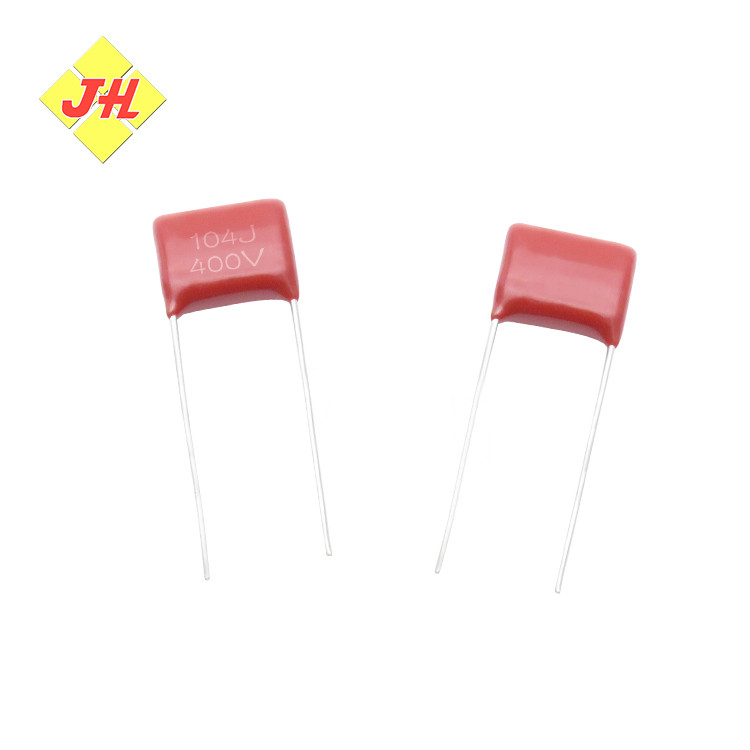 CBB ตัวเก็บประจุฟิล์มโพลีโพรพิลีนเมทัลลิก 400V104J 400V100NJ 0.1 UF400V