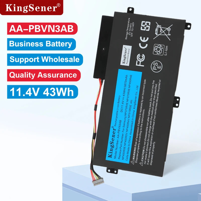 KingSener AA-PBVN3AB แบตเตอรี่แล็ปท็อปสําหรับ SAMSUNG NP370R4E NP370R5E NP370R5V NP450R4E NP450R5E N