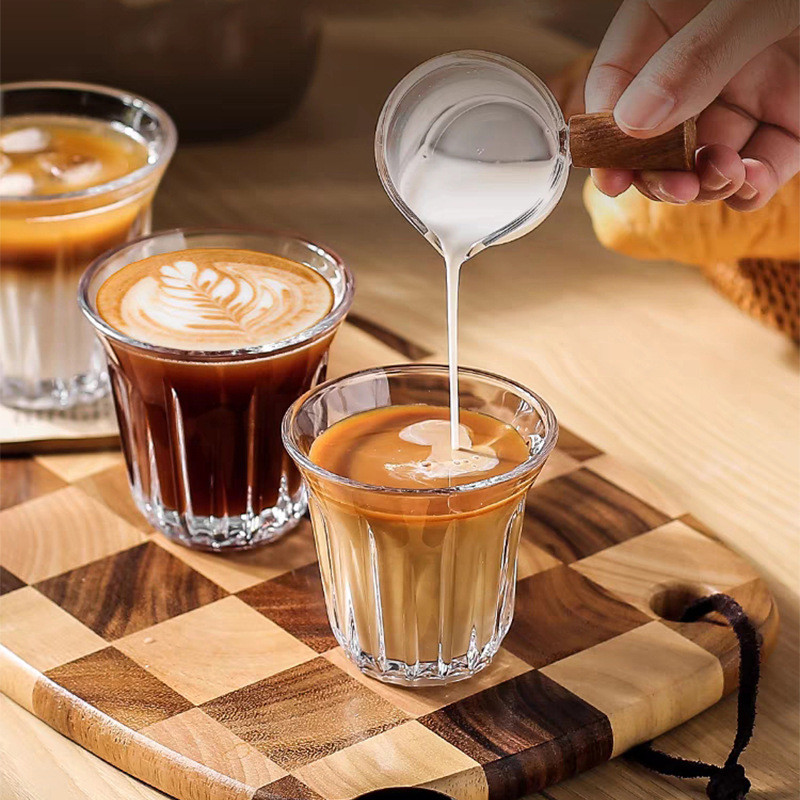 Bombing Coffee Glass Australian White American Iced Latte Cup Coffee Latte Cup Simple Retro Dirty Co