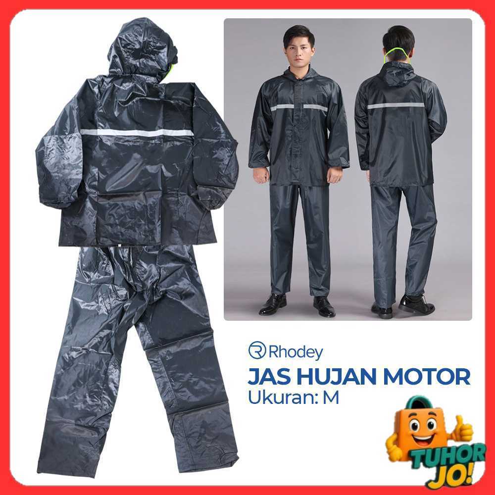 Rhodey Pole เสื้อกันฝนมอเตอร์ไซค์ ชุดเสื้อกันฝนแถบสะท้อนแสงพร้อมหมวก - T1