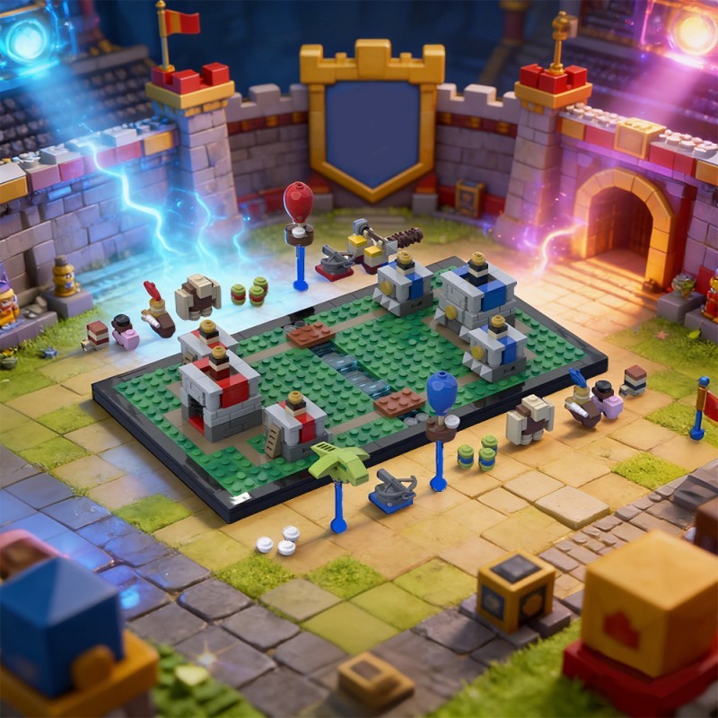 Clash Royale Building Blocks ประกอบของเล่นของขวัญเด็ก 661PCS อิฐบล็อกของเล่นสําหรับผู้ใหญ่ MOC-16640