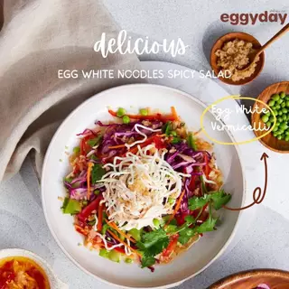 eggyday เส้นหมี่ไข่ขาว โปรตีนไข่ขาว แคลอรี่ต่ำ ไร้แป้ง ไม่มีน้ำตาล ไม่คาว ขนาด 100g. สำหรับสายเฮลท์ตี้ ดูแลหุ่น ทานคลีน