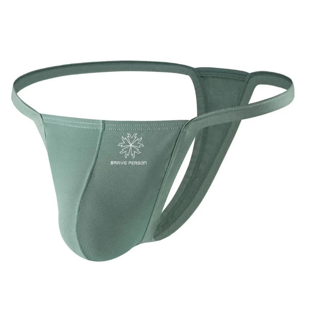 Men Low เอว G-string Thongs, Bulge Pouch ชุดชั้นในระบายอากาศ