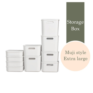 Mojomore Storage Box Plastic Desktop Desk Muji Document Sundries Cosmetic Cabinet Organizer With Lid
