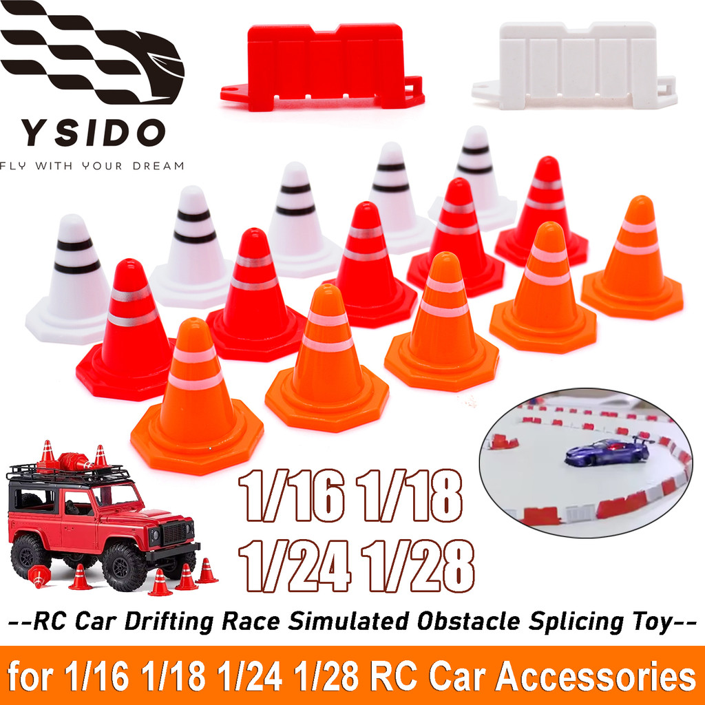 1/16 1/18 1/24 1/28 RC รถแผนที่ Barriers Drifting Race การจราจร Barrier กรวยจําลองอุปสรรค Splicing ของเล่นอุปกรณ์เสริม