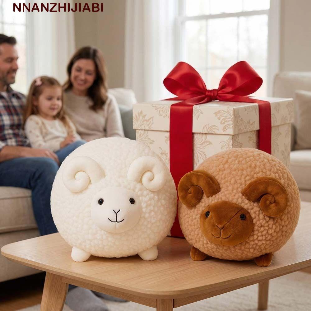 NANZHIJIABI อ้วนอ้วนแกะ Plush ของเล่น, จําลองการ์ตูนแกะ Plush ตุ๊กตา, Comfort ของเล่นตุ๊กตานุ่ม PP ผ้าฝ้าย 30 ซม.สัตว์ Plush หมอนเทศกาล Party Decor