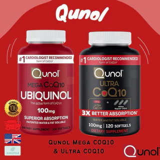 พร้อมส่ง Qunol Mega CoQ10 Ubiquinol 100 mg & Ultra CoQ10 100mg 3x Better Absorption เพิ่มการดูดซึม