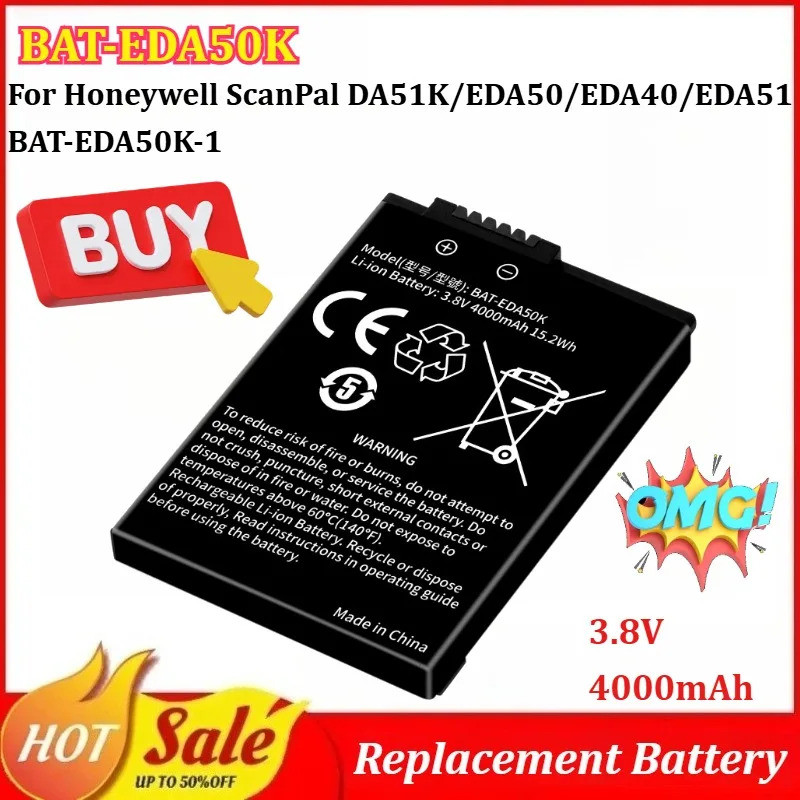BAT-EDA50 BAT-EDA50K 3.8V 4000mAh แบตเตอรี่สําหรับ Honeywell ScanPal EDA50/50K/51/51K/70/71 BATT-EDA