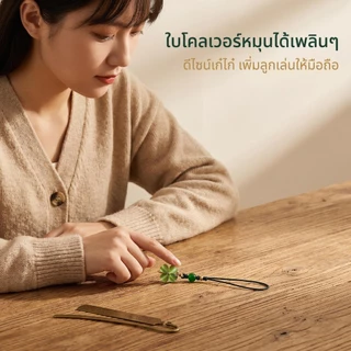 [แสดงความโชคดี] โทรศัพท์มือถือเสน่ห์คลาสสิกโคลเวอร์สี่ใบโชคดีจี้สีเขียว