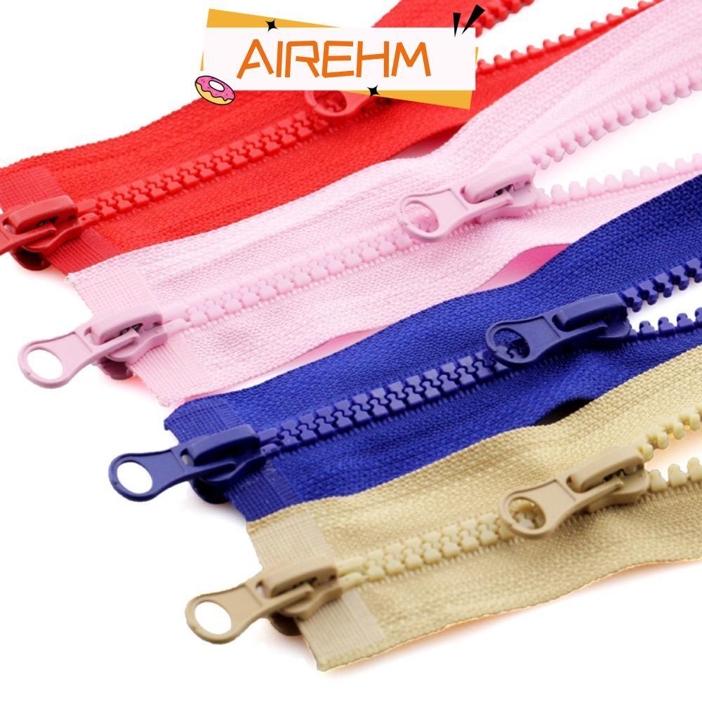 AIRE1HM ซิปอ้วนสองทาง แถบเลื่อนคู่ #5 ซิปเรซิน,แบบพกพาปลายเปิดพลาสติกฟันซิป90เซนติเมตรแจ็คเก็ตซิปยาว