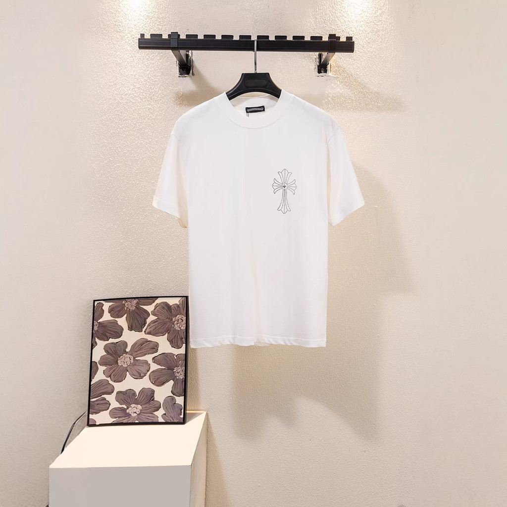 IN1S CH Miami limited edition summer short-sleeve shirt with Sanskrit cross letter print, unisex sty