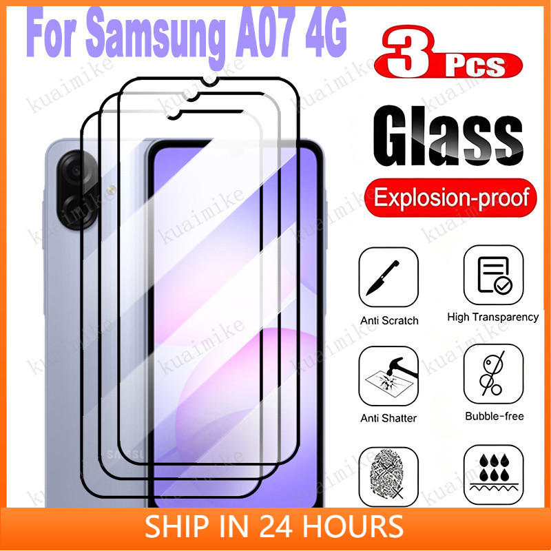 1-3 PCS Samsung A07 กระจกนิรภัยสําหรับ Samsung Galaxy A07 TEL A06 A05 A05s A04 A04e A04s A03s A02s A