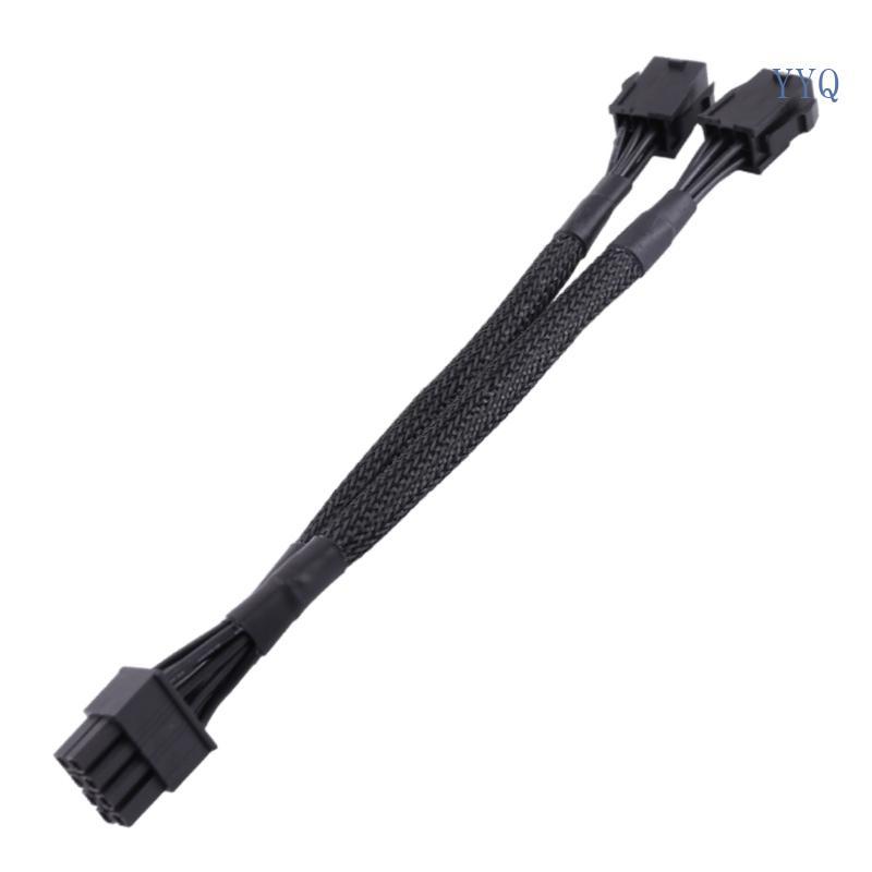YYQ 8Pin Male to Dual 6 Pin Female Cable Adapter Dual- 6Pin to 8-Pin GPU Cable 20CM