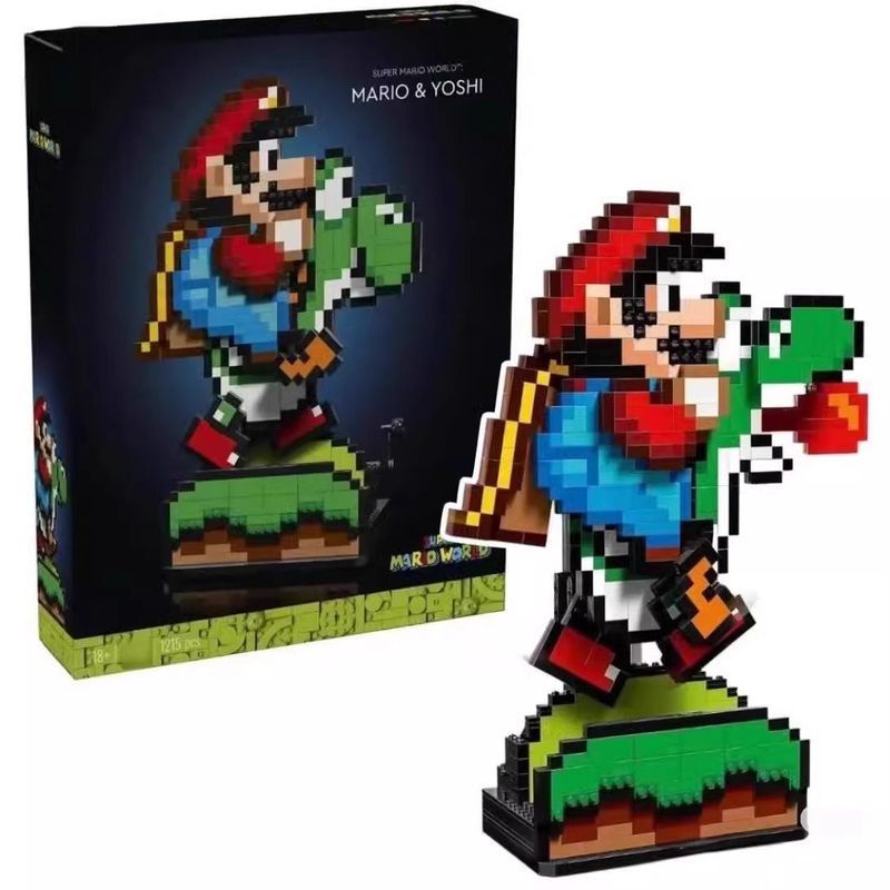 เข้ากันได้กับ Mario Yoshi Super Mario Boy 71438 ประกอบของเล่นของขวัญบล็อกตัวต่อ