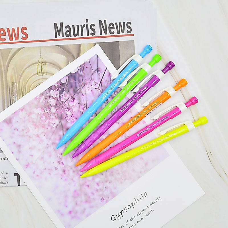 ดินสอกดไส้ 1.3มม. 6 สี เลือกสีได้ (531 BL) ลายคลาสสิค สีพื้น ดินสอกด