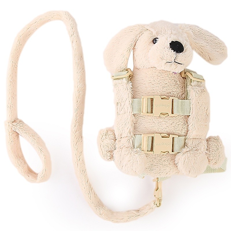 Berhapy- 2 in 1 White Dog Toddle Safety Harness กระเป๋าเป้เด็ก ,Walking Leash Strap Anti-lost Safe Rope Walk Backpack