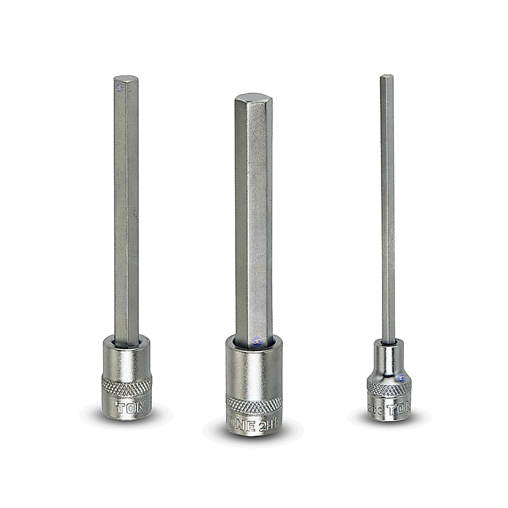 TONE ลูกบล็อก6เหลี่ยมเดือยโผล่แบบยาว ขนาด 1/4" รุ่น 2H-L - Long Hexagon Socket 1/4" Model 2H-L