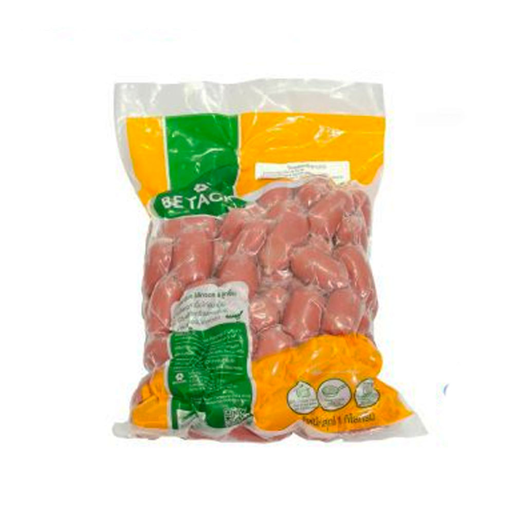 ส่งพรุ่งนี้ ไส้กรอกคอกเทลไก่/ไส้กรอกแดง ตราเบทาโกร 1 กก./แพ็ค ออกใบเสร็จได้