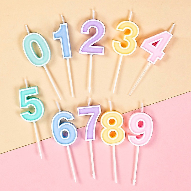 💗ส่งจากประเทศไทย💗เทียนตัวเลข 0 ถึง 9 เทียนวันเกิด