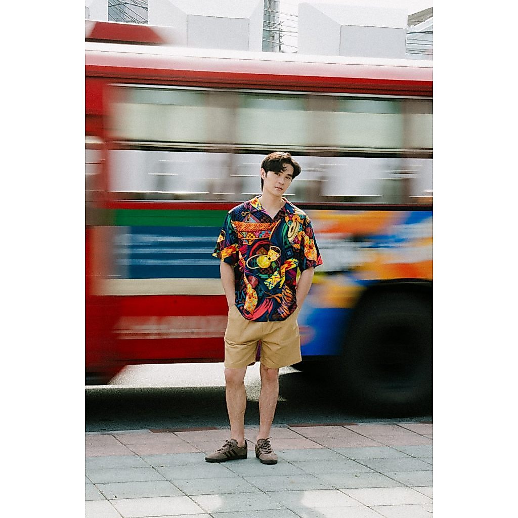 กางเกงขาสั้น 100% Super Soft Cotton Windwear W Short เหนือเข่า Zip Fly สีเบจ Beige ครีม